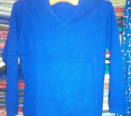 High Quality Pashmina Ladies Sweater in V-Neck Design