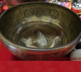 Buddha Carving Singing Bowl